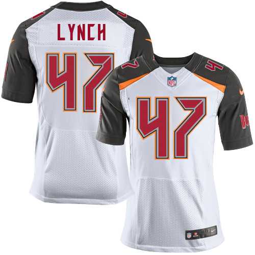 Nike Tampa Bay Buccaneers #47 John Lynch White Men's Stitched NFL New Elite Jersey