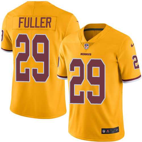 Nike Washington Redskins #29 Kendall Fuller Gold Men's Stitched NFL Limited Rush Jersey