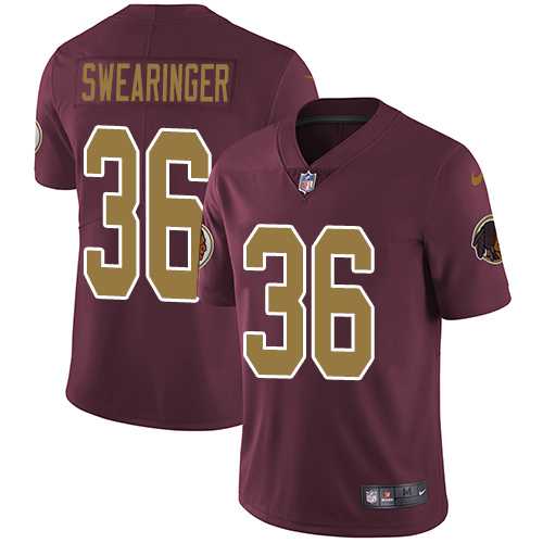 Nike Washington Redskins #36 D.J. Swearinger Burgundy Red Alternate Men's Stitched NFL Vapor Untouchable Limited Jersey