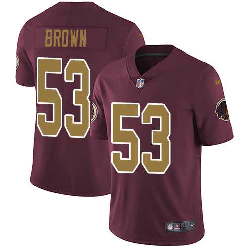 Nike Washington Redskins #53 Zach Brown Burgundy Red Alternate Men's Stitched NFL Vapor Untouchable Limited Jersey