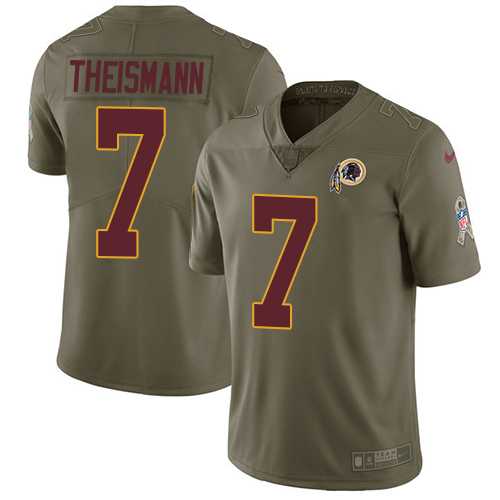 Nike Washington Redskins #7 Joe Theismann Olive Men's Stitched NFL Limited 2017 Salute to Service Jersey