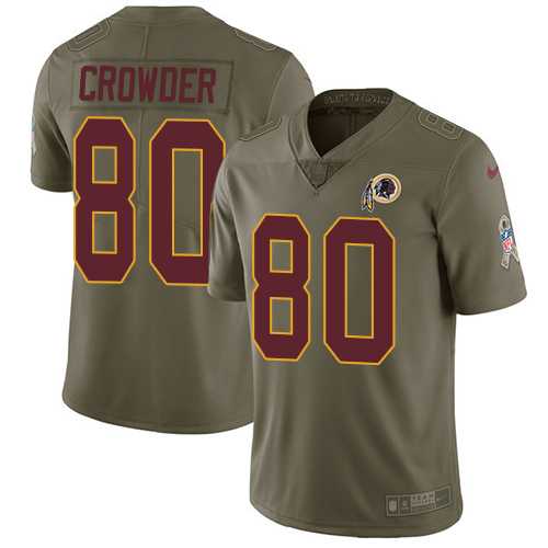 Nike Washington Redskins #80 Jamison Crowder Olive Men's Stitched NFL Limited 2017 Salute To Service Jersey