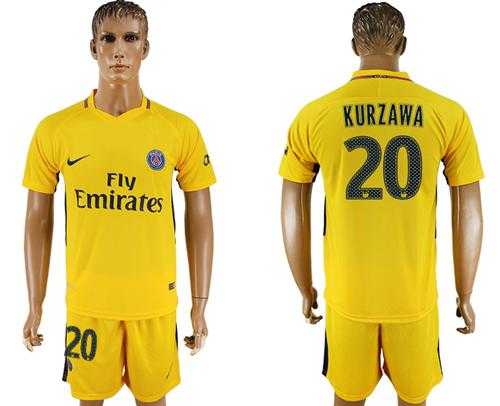 Paris Saint-Germain #20 Kurzawa Away Soccer Club Jersey