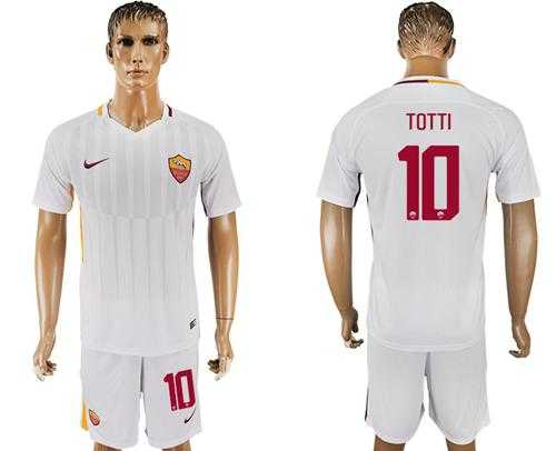 Roma #10 Totti Away Soccer Club Jersey