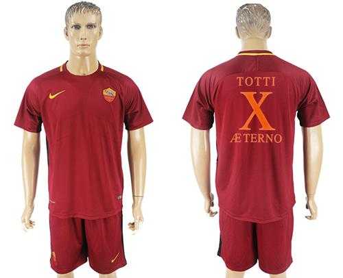 Roma #10 Totti Retire Soccer Club Jersey