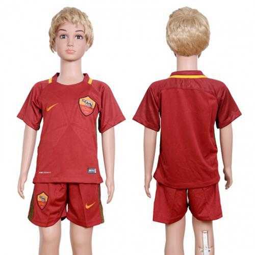 Roma Blank Home Kid Soccer Club Jersey