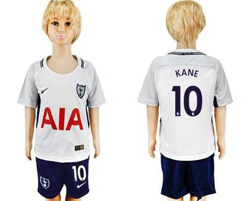 Tottenham Hotspur #10 Kane Home Kid Soccer Club Jersey