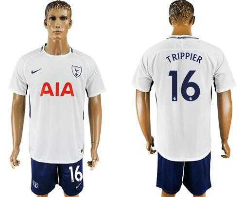 Tottenham Hotspur #16 Trippier White Blue Soccer Club Jersey