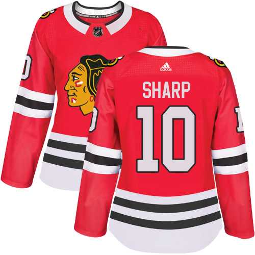 Women's Adidas Chicago Blackhawks #10 Patrick Sharp Red Home Authentic Stitched NHL