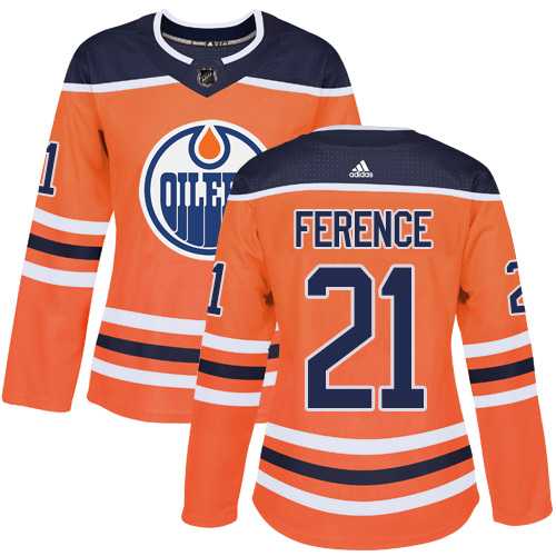 Women's Adidas Edmonton Oilers #21 Andrew Ference Orange Home Authentic Stitched NHL