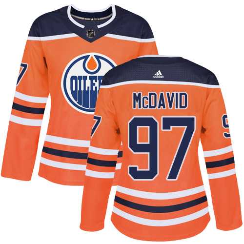 Women's Adidas Edmonton Oilers #97 Connor McDavid Orange Home Authentic Stitched NHL
