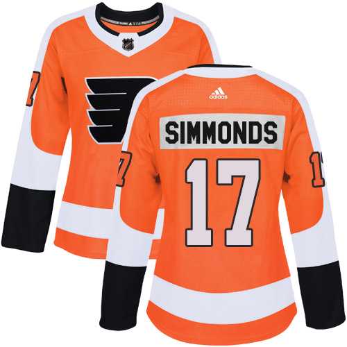 Women's Adidas Philadelphia Flyers #17 Wayne Simmonds Orange Home Authentic Stitched NHL