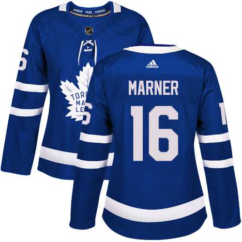 Women's Adidas Toronto Maple Leafs #16 Mitchell Marner Blue Home Authentic Stitched NHL