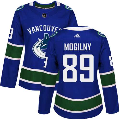 Women's Adidas Vancouver Canucks #89 Alexander Mogilny Blue Home Authentic Stitched NHL