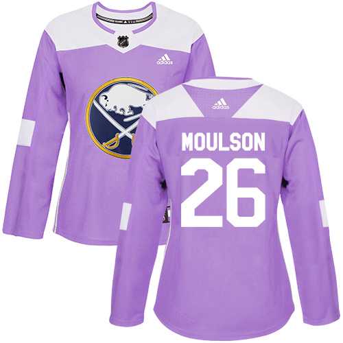 Women's Adidas Buffalo Sabres #26 Matt Moulson Purple Authentic Fights Cancer Stitched NHL