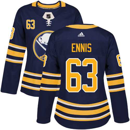 Women's Adidas Buffalo Sabres #63 Tyler Ennis Navy Blue Home Authentic Stitched NHL Jersey