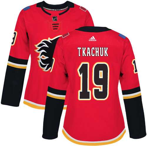Women's Adidas Calgary Flames #19 Matthew Tkachuk Red Home Authentic Stitched NHL