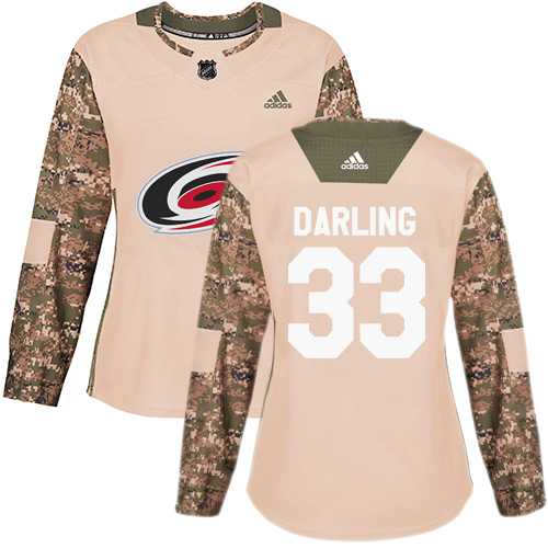 Women's Adidas Carolina Hurricanes #33 Scott Darling Camo Authentic 2017 Veterans Day Stitched NHL Jersey