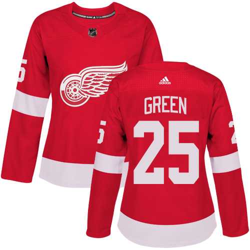 Women's Adidas Detroit Red Wings #25 Mike Green Red Home Authentic Stitched NHL Jersey