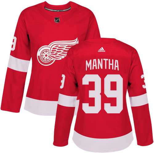 Women's Adidas Detroit Red Wings #39 Anthony Mantha Red Home Authentic Stitched NHL Jersey