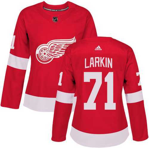 Women's Adidas Detroit Red Wings #71 Dylan Larkin Red Home Authentic Stitched NHL Jersey