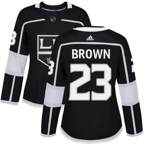 Women's Adidas Los Angeles Kings #23 Dustin Brown Black Home Authentic Stitched NHL Jersey
