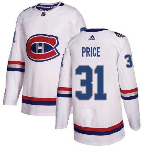 Women's Adidas Montreal Canadiens #31 Carey Price White Authentic 2017 100 Classic Stitched NHL Jersey