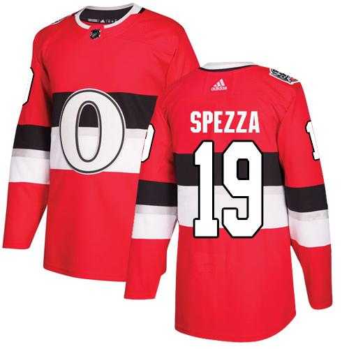 Women's Adidas Ottawa Senators #19 Jason Spezza Red Authentic 2017 100 Classic Stitched NHL Jersey