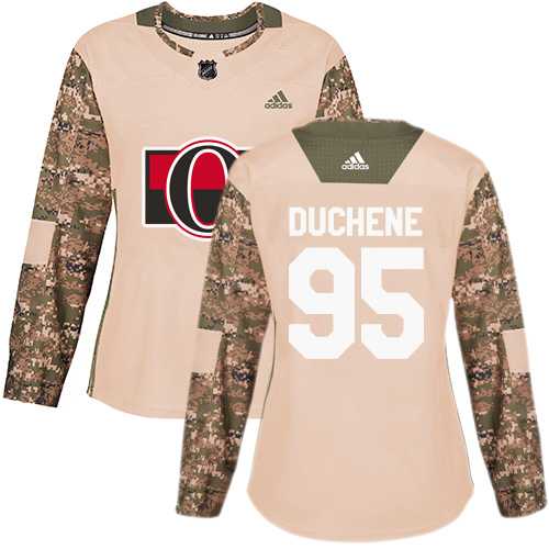 Women's Adidas Ottawa Senators #95 Matt Duchene Camo Authentic 2017 Veterans Day Stitched NHL Jersey