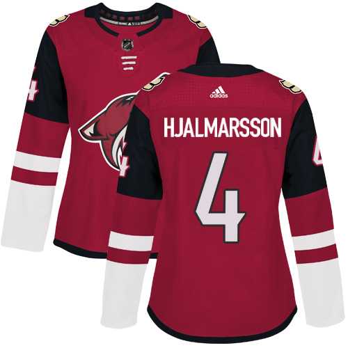 Women's Adidas Phoenix Coyotes #4 Niklas Hjalmarsson Maroon Home Authentic Stitched NHL Jersey