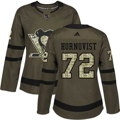 Women's Adidas Pittsburgh Penguins #72 Patric Hornqvist Green Salute to Service Stitched NHL Jersey