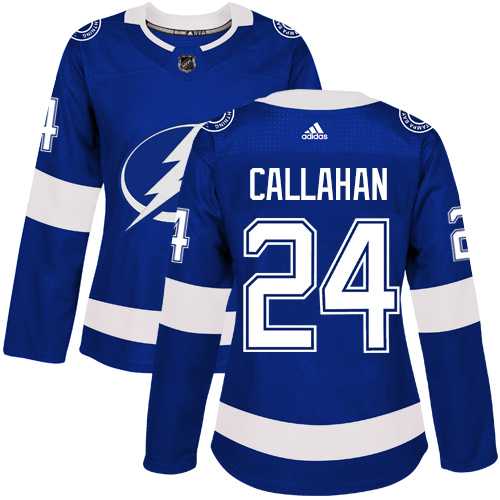Women's Adidas Tampa Bay Lightning #24 Ryan Callahan Blue Home Authentic Stitched NHL Jersey