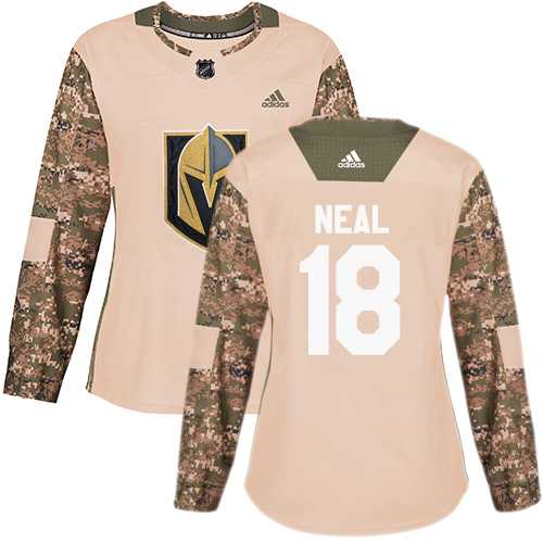 Women's Adidas Vegas Golden Knights #18 James Neal Camo Authentic 2017 Veterans Day Stitched NHL Jersey