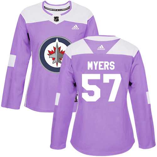 Women's Adidas Winnipeg Jets #57 Tyler Myers Purple Authentic Fights Cancer Stitched NHL Jersey