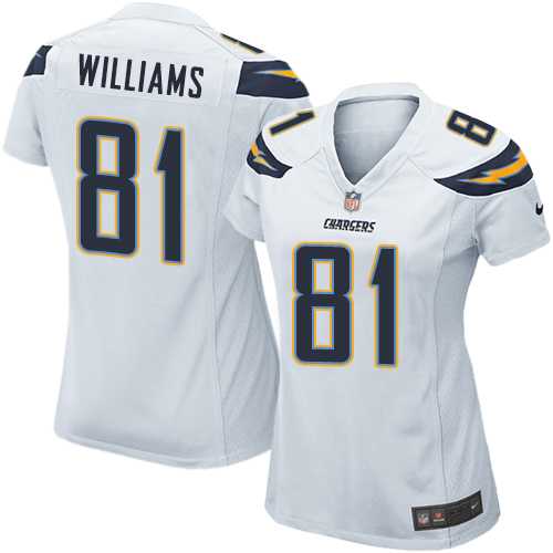 Women's Los Angeles Chargers #81 Mike Williams White Stitched NFL New Elite Jersey