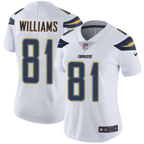 Women's Los Angeles Chargers #81 Mike Williams White Stitched NFL Vapor Untouchable Limited Jersey