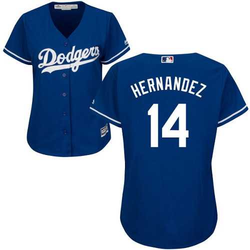 Women's Los Angeles Dodgers #14 Enrique Hernandez Blue Alternate Stitched MLB Jersey