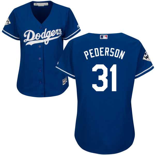 Women's Los Angeles Dodgers #31 Joc Pederson Blue Alternate 2017 World Series Bound Stitched MLB Jersey