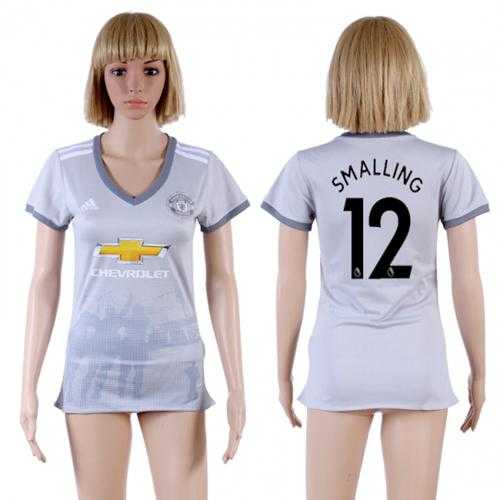 Women's Manchester United #12 Smalling Sec Away Soccer Club Jersey