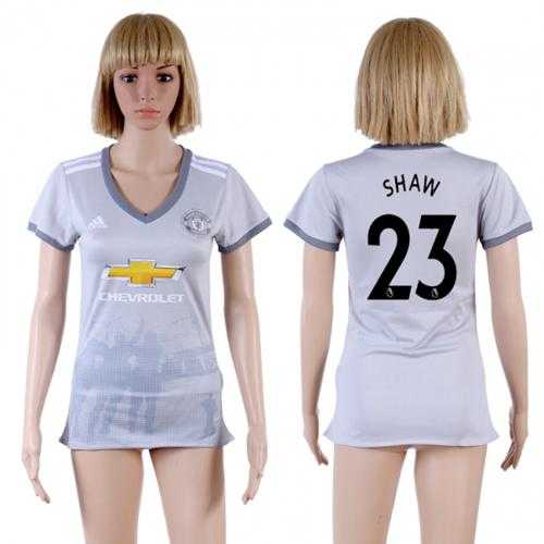 Women's Manchester United #23 Shaw Sec Away Soccer Club Jersey