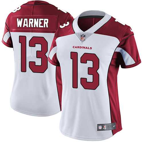 Women's Nike Arizona Cardinals #13 Kurt Warner White Stitched NFL Vapor Untouchable Limited Jersey