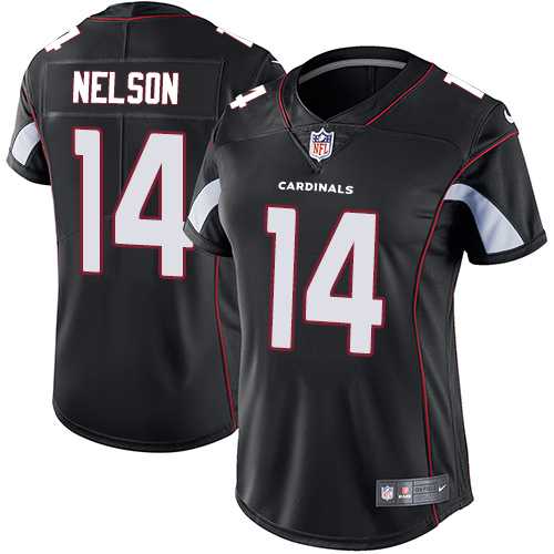Women's Nike Arizona Cardinals #14 J.J. Nelson Black Alternate Stitched NFL Vapor Untouchable Limited Jersey