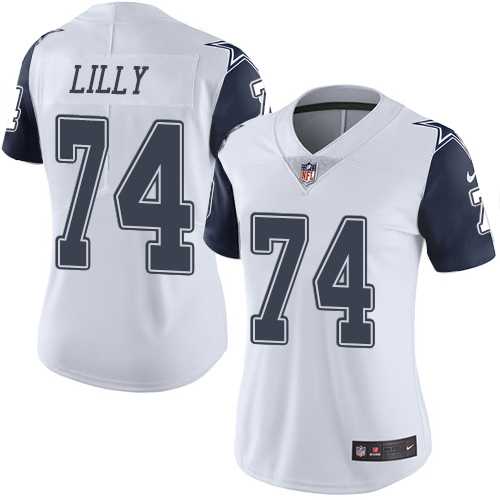 Women's Nike Dallas Cowboys #74 Bob Lilly Elite White Rush NFL