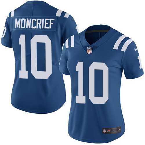 Women's Nike Indianapolis Colts #10 Donte Moncrief Royal Blue Team Color Stitched NFL Vapor Untouchable Limited Jersey