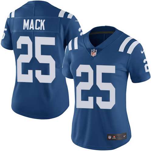 Women's Nike Indianapolis Colts #25 Marlon Mack Royal Blue Team Color Stitched NFL Vapor Untouchable Limited Jersey