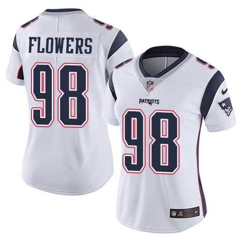 Women's Nike New England Patriots #98 Trey Flowers White Stitched NFL Vapor Untouchable Limited Jersey