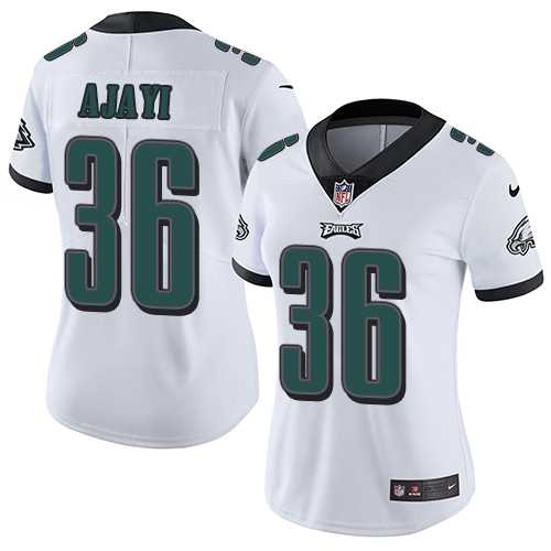 Women's Nike Philadelphia Eagles #36 Jay Ajayi White Stitched NFL Vapor Untouchable Limited Jersey