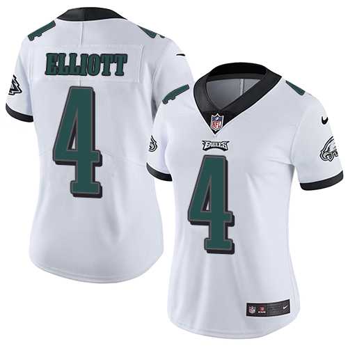 Women's Nike Philadelphia Eagles #4 Jake Elliott White Stitched NFL Vapor Untouchable Limited Jersey