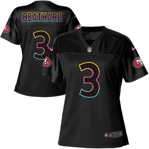 Women's Nike San Francisco 49ers #3 C.J. Beathard Black NFL Fashion Game Jersey