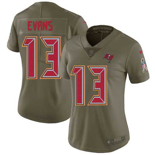 Women's Nike Tampa Bay Buccaneers #13 Mike Evans Olive Stitched NFL Limited 2017 Salute to Service Jersey